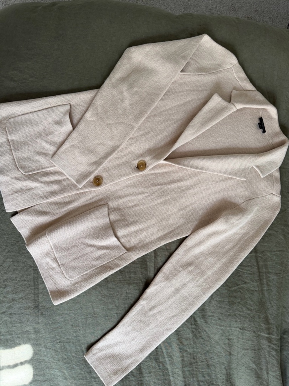 Banana Republic Neutral Cream Women's Blazer sweater
